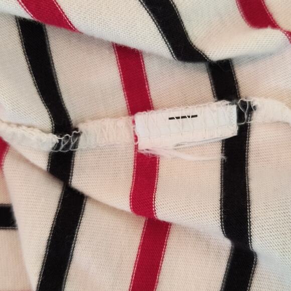 Liz Claiborne Striped Tee Women's Sz L Multicolor Long sleeve Boatneck pullover - Picture 10 of 11